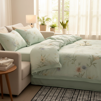 Ensemble de housse de couette en lyocell 60S de qualité supérieure, doux, lisse, hypoallergénique, ensemble de linge de lit, taille King/Queen