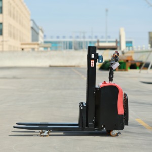 Kleine zelfladende heftruck, draagbare mini elektrische vorkheftruck, handmatige heftruck - Product Image 2