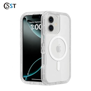 Hai Lớp Thể Thao Armor Từ PC + TPU Chống Sốc Rõ Ràng Trường Hợp Đối Với 16/16 Cộng Với & Cho 15 Pro Max - Product Image 2