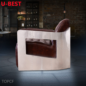 Sofá Industrial de Cuero Estilo Aviador Vintage U-Best, Divani, Kanepe, Bankstel, Hoekbank, Sofy, Mueble de Salón, Juego de Muebles para Sala de Estar - Product Image 3