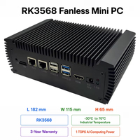 Mini PC industriel sans ventilateur Rockchip RK3568 SATA 3.0 WIFI6 avec carte SIM + carte TF, fonctionnement fiable 24h/24 et 7j/7, mini PC sans ventilateur d'usine