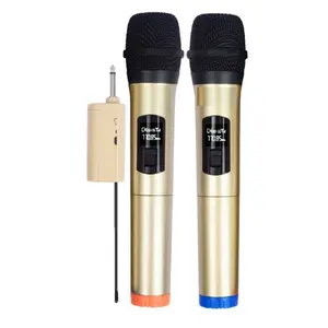 Nouveau produit système de Microphone karaoké universel sans fil 2 micro sans fil + 1 récepteur