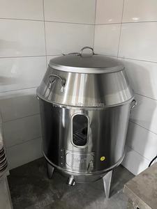 Forno a <span class=keywords><strong>Gas</strong></span> e Carbone 80-90 cm a Doppio Uso con Vetro Temperato Trasparente per Arrostire Anatra, Costolette di Agnello e Snack - Alta Produttività - Product Image 3