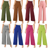 Nouveau pantalon large et droit pour femme, de haute qualité et tendance, idéal pour le travail, confortable et décontracté, style tailleur.