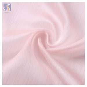 库存批量 100% 涤纶绉纱面料 30D 丝条纹皱纹雪纺绉纱面料，用于窗帘和服装 - Product Image 6