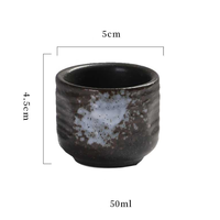 Tasses à saké en céramique japonaise, peintes à la main, avec glaçure de four, mini-tasses à vin pour saké, shochu, whisky, pour la maison, le bar et le restaurant