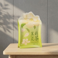 Sachet d'emballage de thé refermable à fermeture éclair, découpé sur mesure, avec logo personnalisé, pour tisanes et fleurs séchées, vente en gros