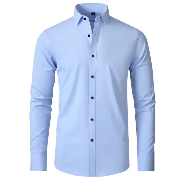 Four-sided Elastic Material Shirt Casual Slim Appearance Banquet Activities High-quality Men's Shirt