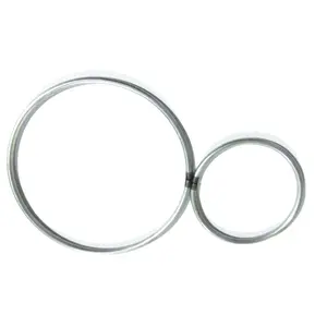 Customizable Packaged Stainless Steel Wire Wreath Circle Metal O Ring With Plastic Cover