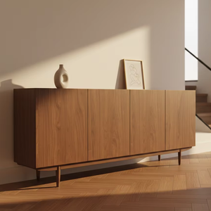 Cómoda de Madera Maciza de Teca Lumee, Textura Elegante, Amplio Espacio de Almacenamiento, Patas Modernas y Elegantes, para Sala de Estar, Almacén, Estilo Elegante - Product Image 3