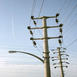 132KV 스틸 관형 기둥 11KV 통신 타워 및 액세서리