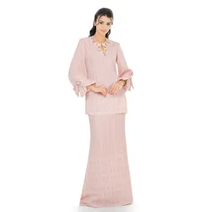 SIPO Eid 2023 Custom Modern Malaysia Women Muslim Baju Kurung Ladies Full Long Sleeve Dress For Women Elegant Islamic Clothing