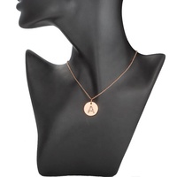 Collier personnalisé en acier inoxydable plaqué or Rose pour femme