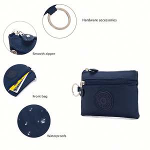 Wholesale Cute Mini Card Holder Coin <b>Wallet</b> Custom <b>Small</b> Bag Waterproof Oxford Fabric Keychain Purse for Promotional Backpacks - Product Image 5