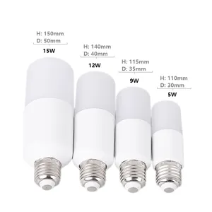 Led Light Bulb Stick 5 Watt 9watt 12wtt 15watt Plc G24 E27 Led Bulb T Shape Led Bulb Oem 90 80 Net For DOB