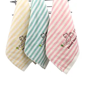 Kids Home Textile Used Hand Face Cloth Towels And Embroidery Customized Small Terry Jacquard Towel Set