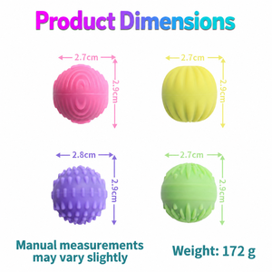 Balles sensorielles en silicone magnétique, jouets anti-stress texturés à presser avec aimants puissants pour le jeu tactile et la relaxation - Product Image 6