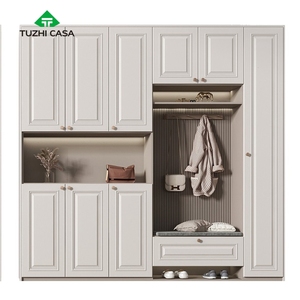 Armoire <span class=keywords><strong>à</strong></span> <span class=keywords><strong>chaussures</strong></span> en bois <span class=keywords><strong>blanc</strong></span> avec porte de siège - Product Image 3