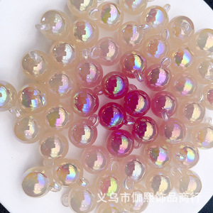 Perles rondes en résine plastique à changement de couleur ciel étoilé pour la fabrication de bracelets, accessoires de bijoux DIY - Product Image 1