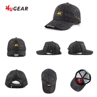 4UGEAR Custom Blank Laser Hole Gorras 5 Panel Rubber Patch Mesh Trucker Hats Snapback Caps for Man 4U Factory with Custom logo