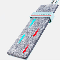 Outil de nettoyage domestique DS1878, serpillière à pression mains libres, serpillière en microfibre pour le nettoyage des sols, serpillière paresseuse pour le nettoyage des fenêtres, serpillière plate en microfibre