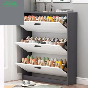 Wayon Robusta Scarpiera a 3 Ripiani in <span class=keywords><strong>Legno</strong></span> con Cassetti Bianchi e Maniglie in Metallo per Organizzazione e Stoccaggio in Ingresso e Corridoio - Product Image 4