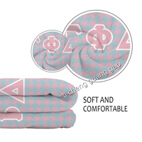 Couverture en flanelle personnalisée de haute qualité Gamma Phi Delta Sorority, chaude et confortable, pour canapé, lit ou voiture