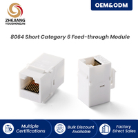 Module réseau traversant Cat6 haute performance HB-8064 avec connecteur Keystone UTP en PC