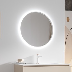 Mueble de Baño Suspendido Kamalu KAM-KK801, Gabinete de PVC de 80 cm, Estante de 140 cm, Instalación Colgante en Pared, Lavabo de Cerámica para Casa de Campo - Product Image 5