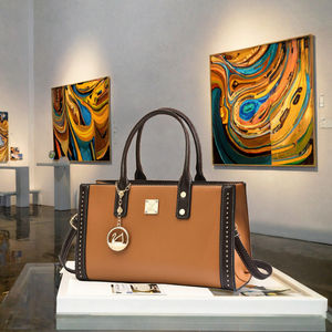 <b>Mini</b> Cute Lady Women's Casual <b>Tote</b> <b>Bags</b> New Model Durable Lightweight Black Wholesale Waterproof PU Zipper Closure Polyester - Product Image 3