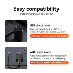<span class=keywords><strong>Adaptador</strong></span> USB BT <span class=keywords><strong>5</strong></span>.4 de 3.<span class=keywords><strong>5</strong></span> mm Auxiliar Inalámbrico de Música Estéreo <span class=keywords><strong>para</strong></span> Automóvil y <span class=keywords><strong>PC</strong></span>, Receptor de Audio Inalámbrico de Salida Dual con Micrófono - Product Image 4