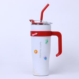 Gourde isotherme en acier inoxydable de 40 oz avec paille, bouteille d'eau portable, tasse de voyage isolée avec poignée pour voiture, flasque sous vide - Product Image 3