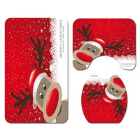Banyo paspas ve aksesuarları banyo mat seti 3 adet banyo mat noel halı banyo halı yüksek kaliteli tapis joyeux noel