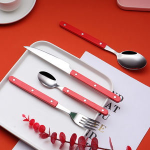 Phổ biến vàng thép không gỉ <span class=keywords><strong>Flatware</strong></span> Set đinh tán xử lý dao kéo muỗng và Fork Set cho Quà Tặng kim loại bạc Set - Product Image 3