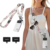 Cordon de cou universel réglable pour smartphone, de haute qualité, durable, en matériau doux et confortable, avec boucles utilitaires supplémentaires pour