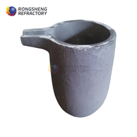 Creuset en carbure de silicium à fond rond sur mesure, capacité 60 kg, pour la fusion du fonte, et creuset en carbure de silicium de 70 kg