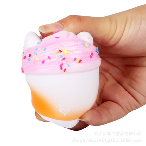 Unicorn Ice Cream PU <b>Squishy</b> Toy 5-7 Years Fidget Toy - Product Image 3