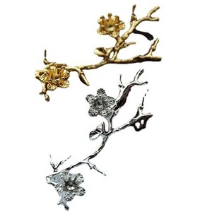Épingle à cheveux style antique en forme de branche d'arbre et de fleur, 28*60MM, plaqué or et argent, accessoires faits main pour DIY, fourchettes à cheveux de mariage - Product Image 5