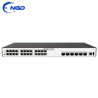 Nuevo Switch Original S5735-L24P4XE-A-V2, 1U, Montaje en Rack, Sin Ventilador, Capa 3, 24xPoE+ Gigabit + 4x10GE SFP+