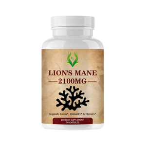 Small MOQ Natural Lion's Mane Capsules 2100mg Boost Focus Mushroom Capsules with Black Pepper Extract Support Brain Health - Product Image 1