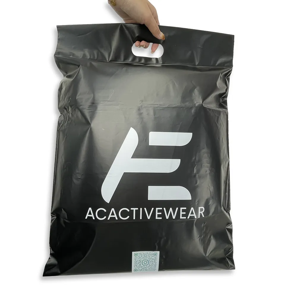 Groothandel Grs Plastic Gerecycled Mailer Tas Custom Logo Biologisch Afbreekbare Kleding Verpakking Tassen Voor Verzending Tas Met Handvat