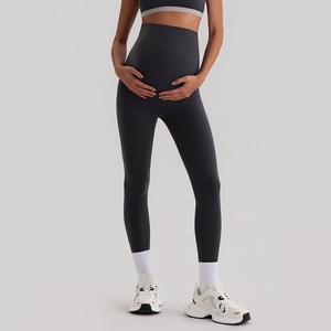 Leggings de yoga <span class=keywords><strong>taille</strong></span> haute pour femme enceinte, extensibles en nylon et élasthanne, respirants et doux pour la peau, idéaux pour le Pilates, l'entraînement et les activités sportives - Product Image 3