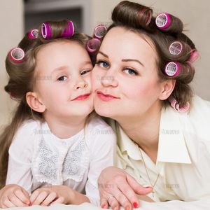 Factory Direct Sale Multiple Sizes Nylon <b>Plastic</b> Heatless Self Grip <b>Rod</b> Hair Rollers Set Custom Colors Cold Hair Curling Home - Product Image 3