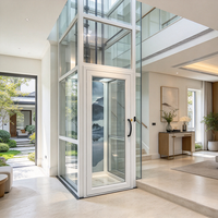 Ascenseur domestique compact pour 2 à 4 étages, intérieur/extérieur, petit ascenseur résidentiel pour maison