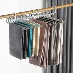 5 Tube Folding 9 Tube Multifunctional Pants Rack Storage Hanger Space Saving Hanger