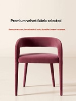 Chaise de maquillage et de coiffure nordique en acier avec accoudoirs et dossier souple pour la maison, la chambre et la salle à manger