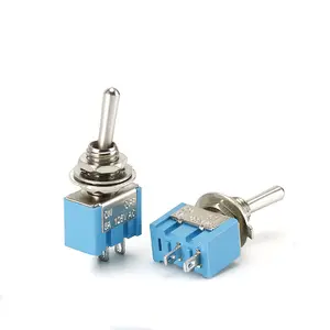 Factory Direct 6MM Blue 2 Pin Mini Toggle Switch MTS-101 Button 2 Stop Toggle Switch With ON-OFF