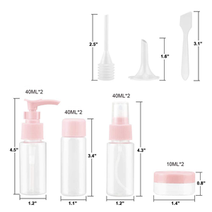 Plastic Bottle Packaging Set for Cosmetic Transparent Round Plastic Bottle Packaging Set 30ml 10g Plastic Bottle Packaging Set - Product Image 2