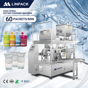 लिंपैक साकेट पैकिंग प्लास्टिक शुद्ध पानी पूर्वनिर्मित बैग पाउच पैकेजिंग भरने और सीलिंग मशीन - Product Image 1