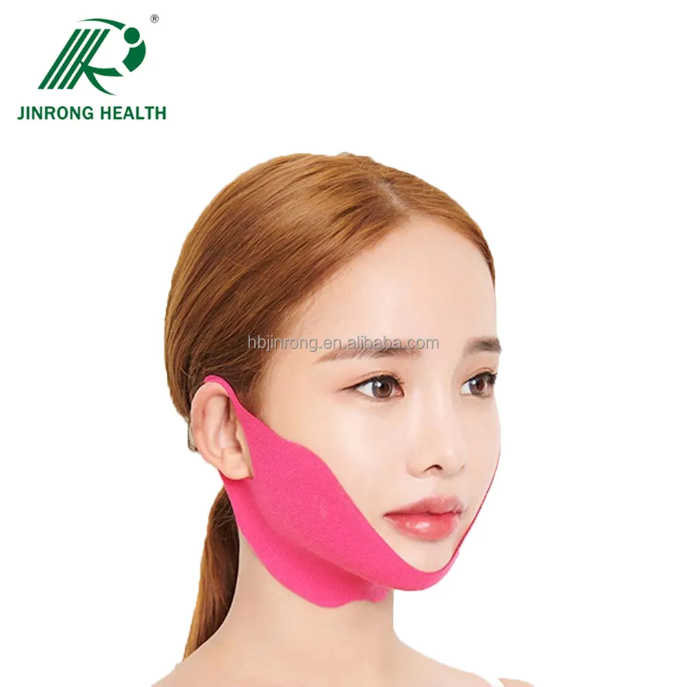 Haute qualité usine OEM nouveau soin du visage Rose Gel Anti-âge Double menton dissolvant V-forme Chin Up masques